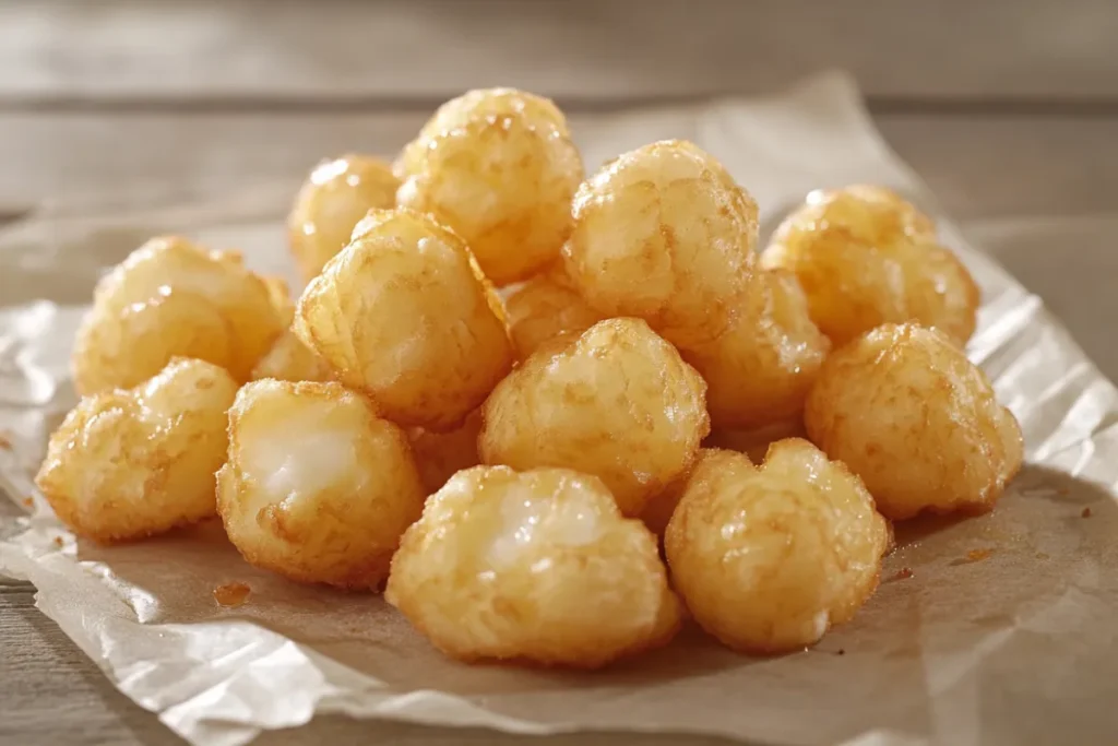 Fresh cheese curds in a bowl showcasing their squeaky texture and mild flavor.