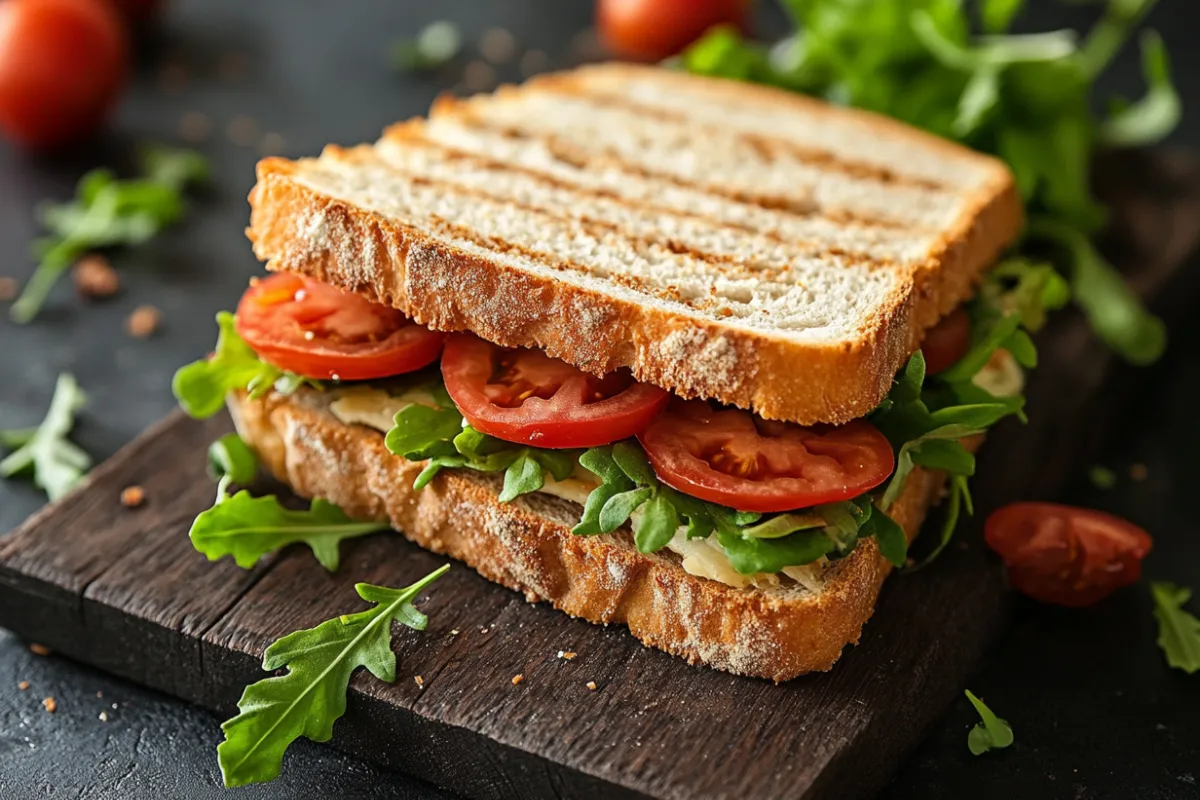 A golden-brown loaf of homemade sandwich bread, sliced and ready to serve, showcasing its soft and fluffy texture