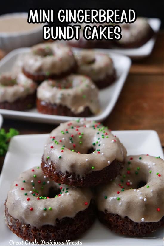 Mini Gingerbread Bundt Cakes - Great Grub, Delicious Treats