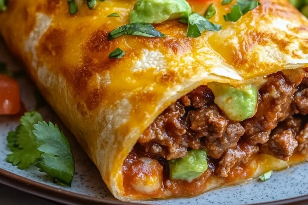 Beef and Cheese Chimichanga | JustWorthi