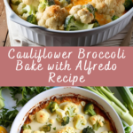 Cauliflower Broccoli Bake with Alfredo Recipe