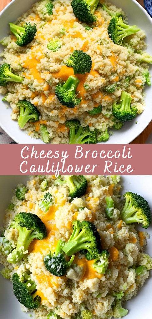 Cheesy Broccoli Cauliflower Rice Recipe