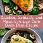 Chicken, Spinach, and Mushroom Low Carb Oven Dish Recipe