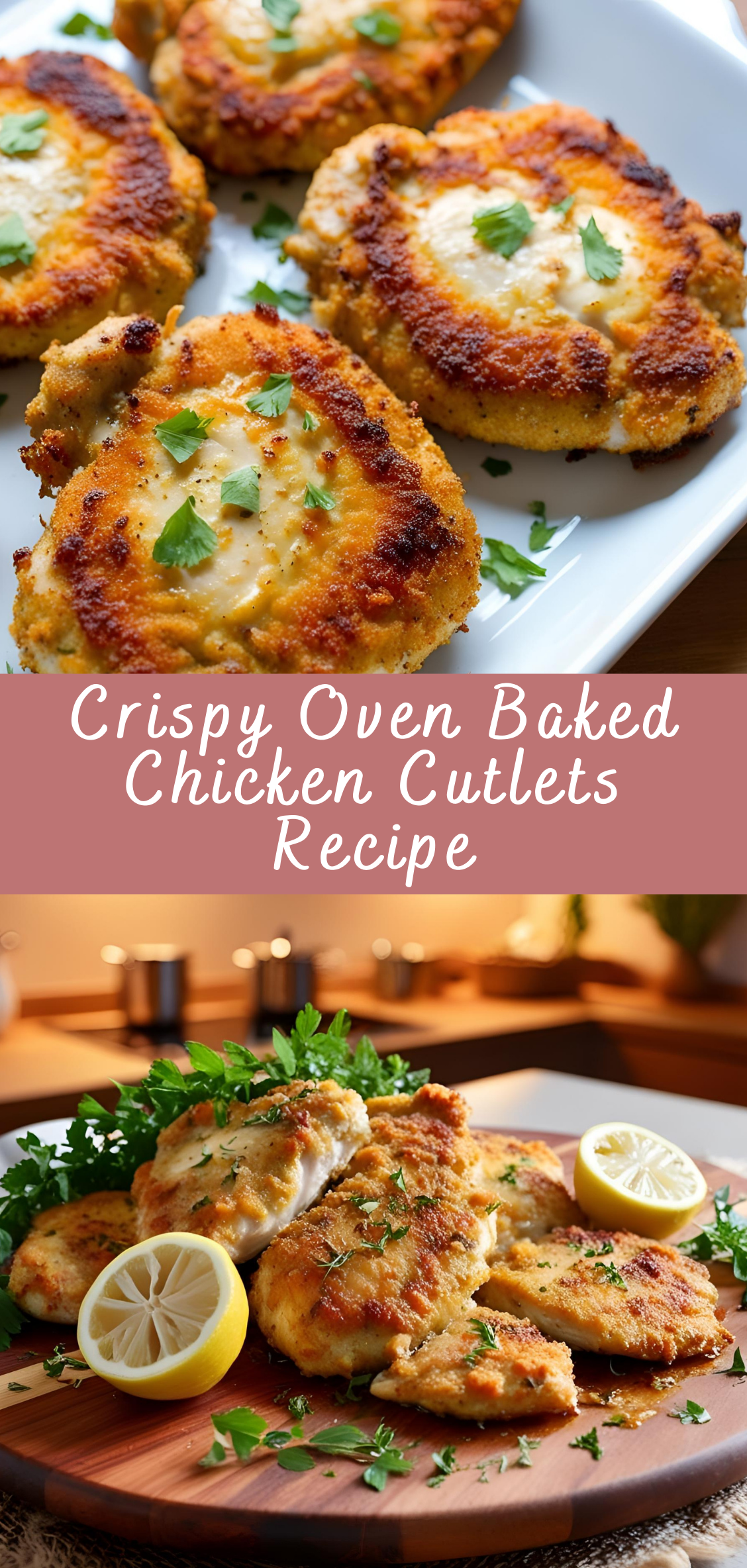 Crispy Oven Baked Chicken Cutlets Recipe