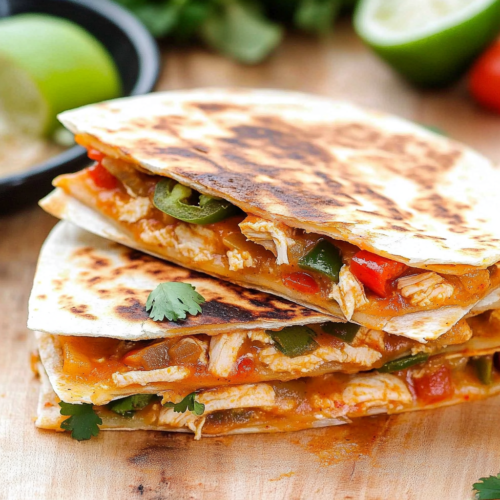 Easy Chicken Fajita Quesadilla - Clara quick dinners