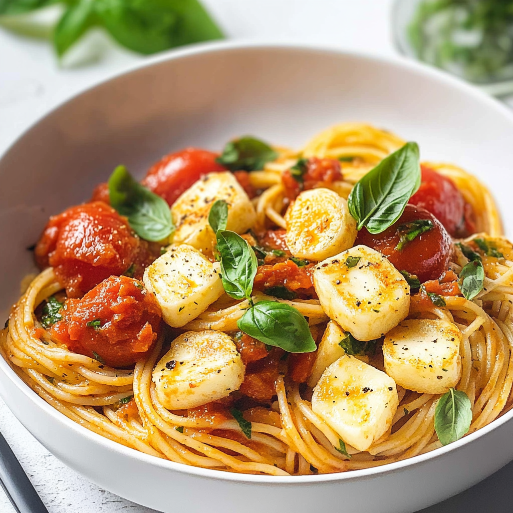 Halloumi Pasta with Tomato Sauce