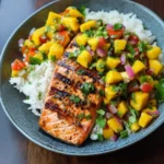 Healthy Grilled Salmon with Mango Salsa