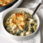 High-Protein Spinach and Artichoke Chicken Casserole