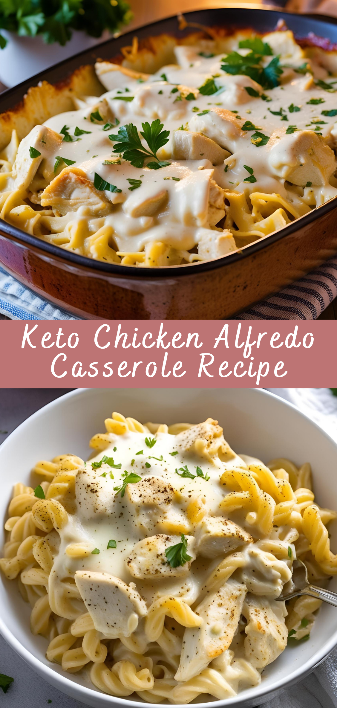 Keto Chicken Alfredo Casserole Recipe