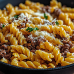 One-Pot Beef and Cheddar Ranch Pasta