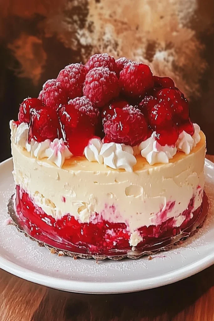 Raspberry White Chocolate Cheesecake