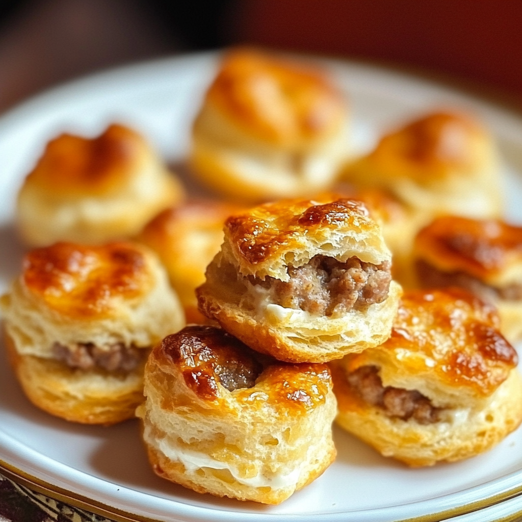 Sausage & Cream Cheese Biscuit Bites