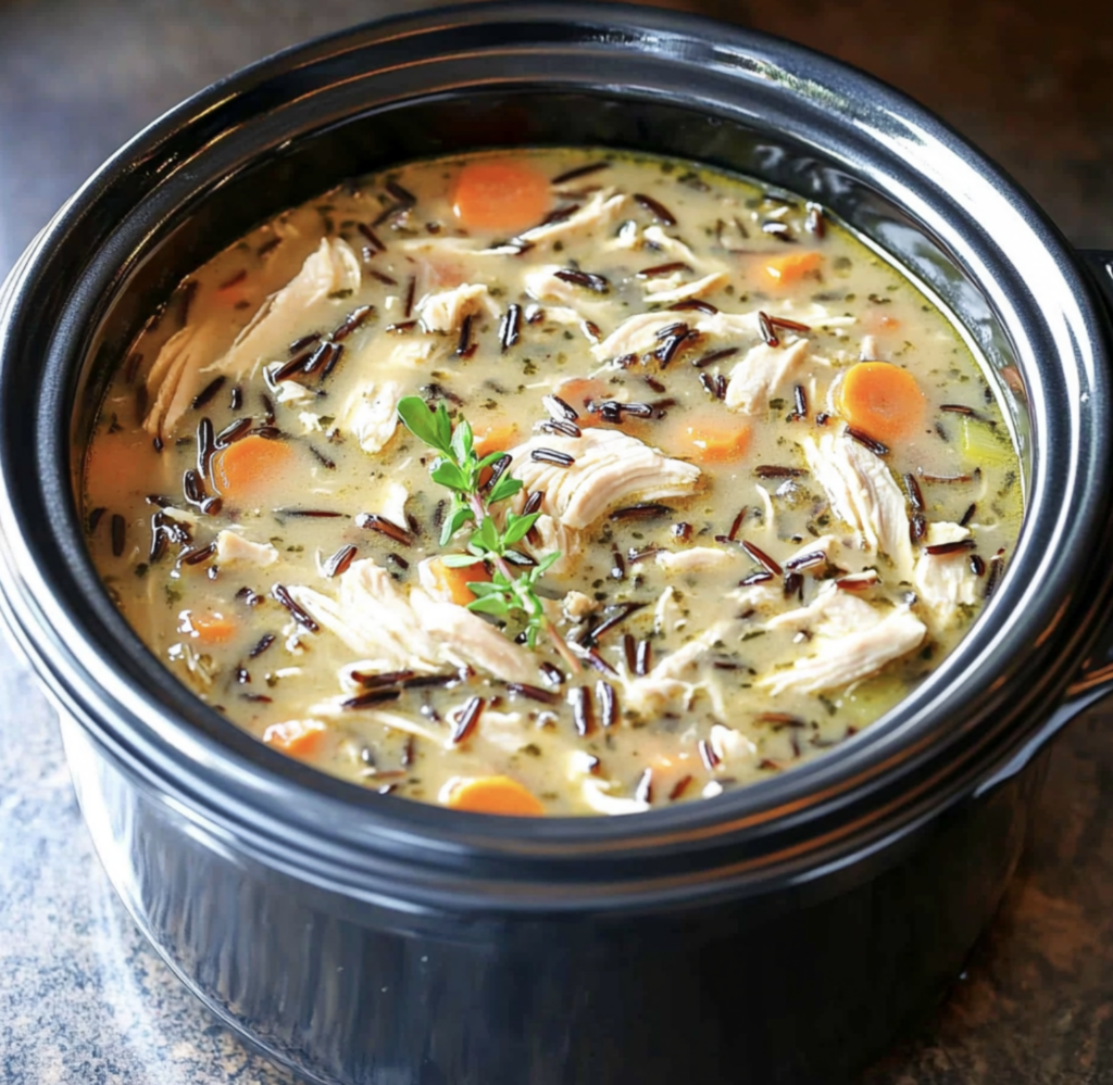 Slow Cooker Chicken Wild Rice Soup