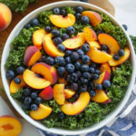 Summer Peach and Blueberry Kale Salad