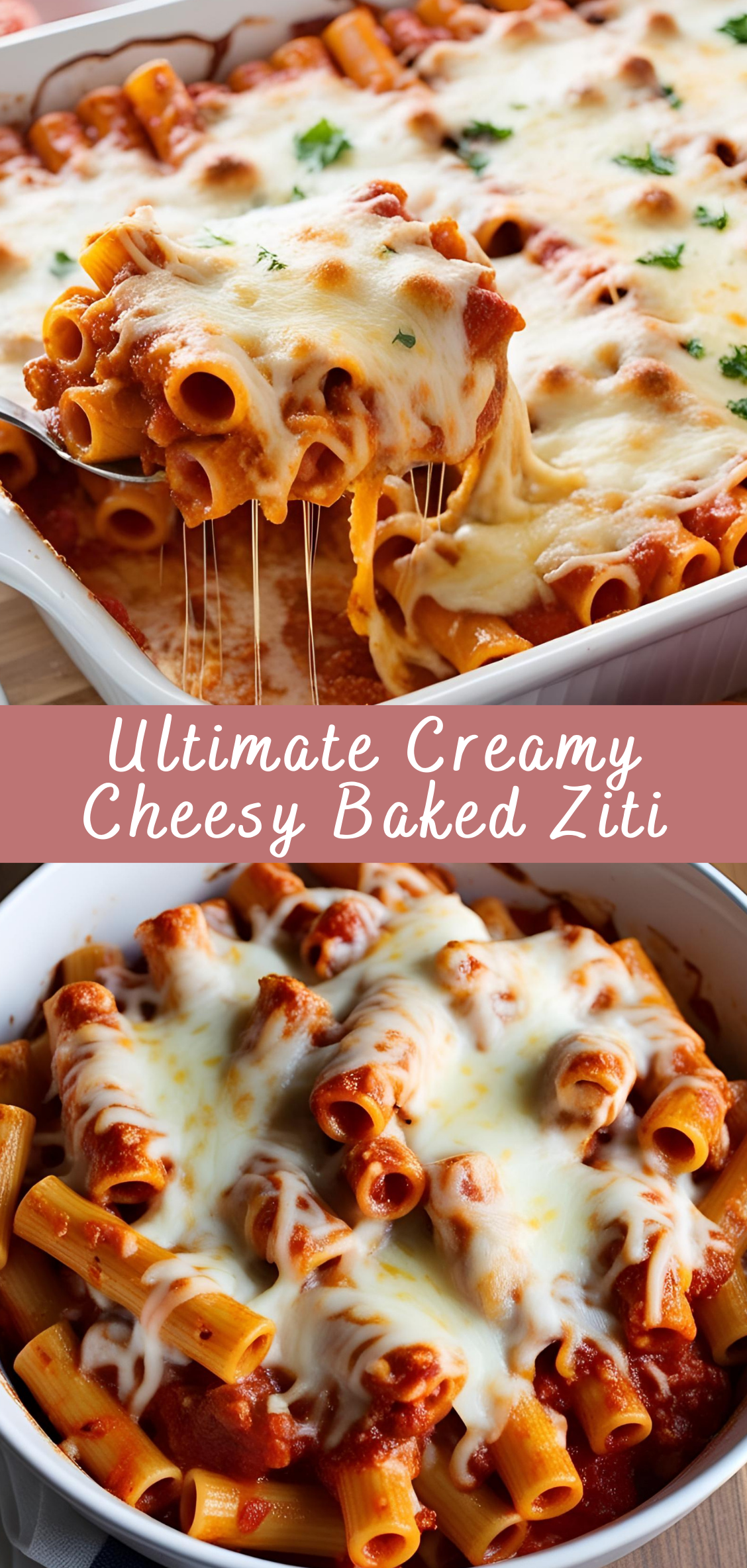 Ultimate Creamy Cheesy Baked Ziti Recipe